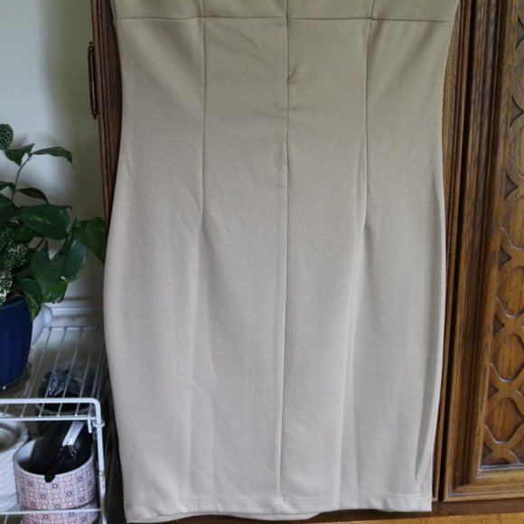 ALLEN SOLLY Colorblock Sheath Career Dress NWT - Tan, Size S - Picture 11 of 16